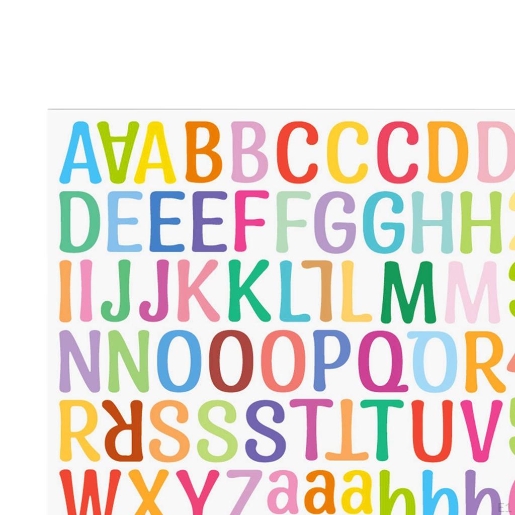 8 Pcs Letter Vinyl Stickers Glass Water Bottles Waterproof A-Z Letters Craft