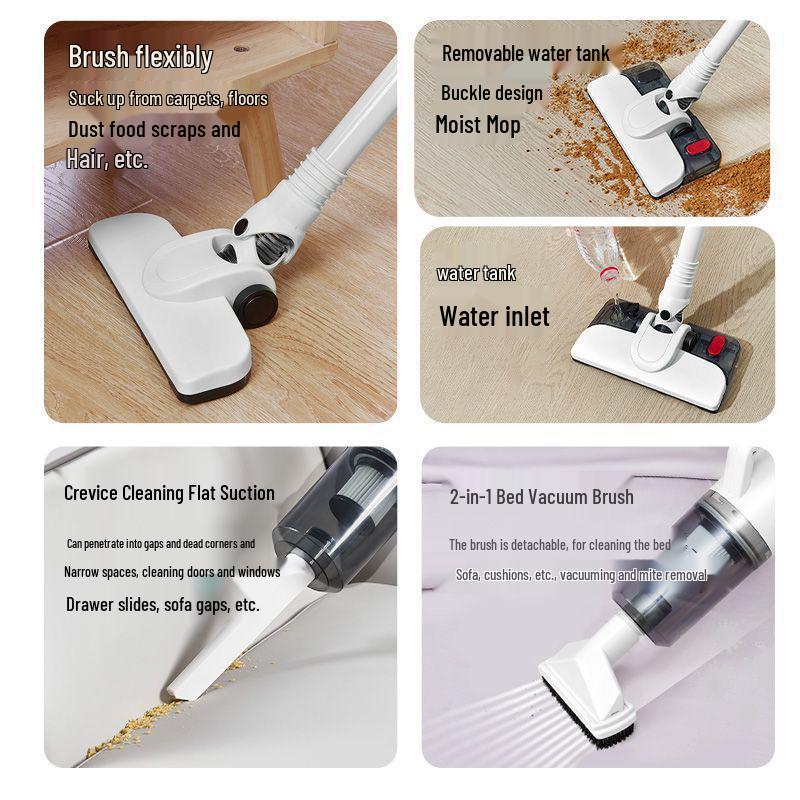 Corded Handheld Vacuum Cleaner: Lightweight, Powerful Suction, Mopping, Multi-Functional, Bed Mite Removal
