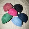 Hot Women Men Solid Cotton Cap Hat Fashion Denim Docker Cap Street Brimless Hat Spring Summer Retro Adjustable Docker Sailor Cap