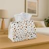 1pc Tissue Box Holder Features a Continuous Design of Tiny Paw Prints - A Versatile Napkin Dispenser Suitable for Home Gatherings, Car Decoration - A 
