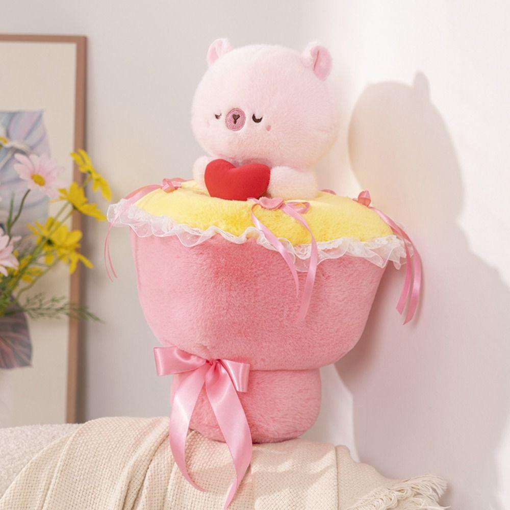 Handmade Panda Bouquet Plush Toys Cartoon Animal Animal Bridal Bouquet  Holiday Gifts
