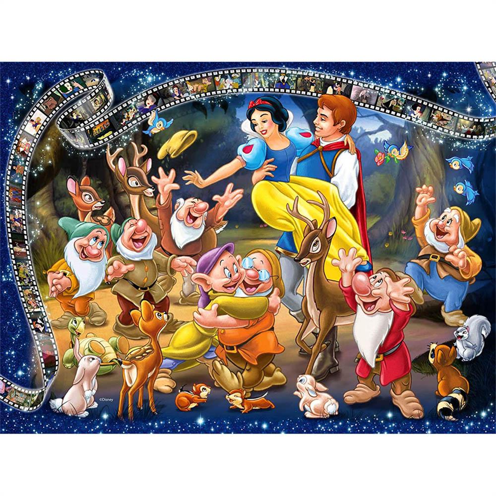 Disney Biancaneve e i Sette Nani Pittura Diamante 5D Piena di Diamanti Fai da Te Pittura Diamante Fatta a Mano Kit Pittura Decorativa Cartone Animato
