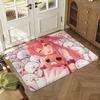 Classic Anime S-Sakura Miko Girl Floor Mat Soft Thickened Absorbent Non-Slip Bedroom Living Room Door Mat Home Flannel Rugs