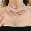 Sea Rhyme Pearl & Starfish Necklace: Vacation-Style Light Luxury Collarbone Chain