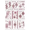 Yousheng Temporary Tattoo Sticker, Flower Lace Lotus Pattern Fake Tattoos for Women Men, Waterproof DIY Face Arm Leg Body Art Decoration
