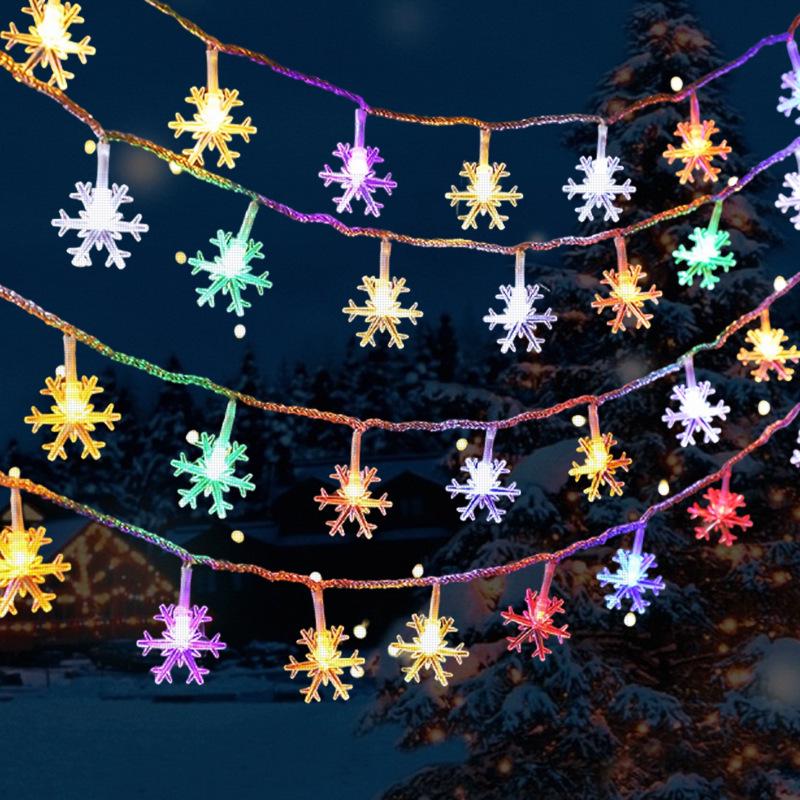 Colorful LED Solar String Lights for Outdoor Camping, Courtyard Atmosphere, and Christmas Decoration