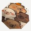 Capybara Themed Travel Umbrella-8 Ribs Automatic Opening and Closing, Portable Folding Design, Compact and Stylish Umbrella Suitable for Out
