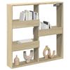 VidaXL Wall Cabinet Sonoma Oak 80x15x80 Cm Engineered Wood, Floating Wall Cabinet, Wall Shelf, Wall Display Cabinet, 854546
