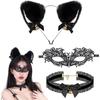 YUWENW Katzenohren-Haarreif mit Schleife, 1-teiliges Set, Niedliches Haar-Accessoire mit Glöckchen, Kostüm-Accessoire, Niedliches Cosplay-Event, Schwarze Tierohren, Katzenohr
