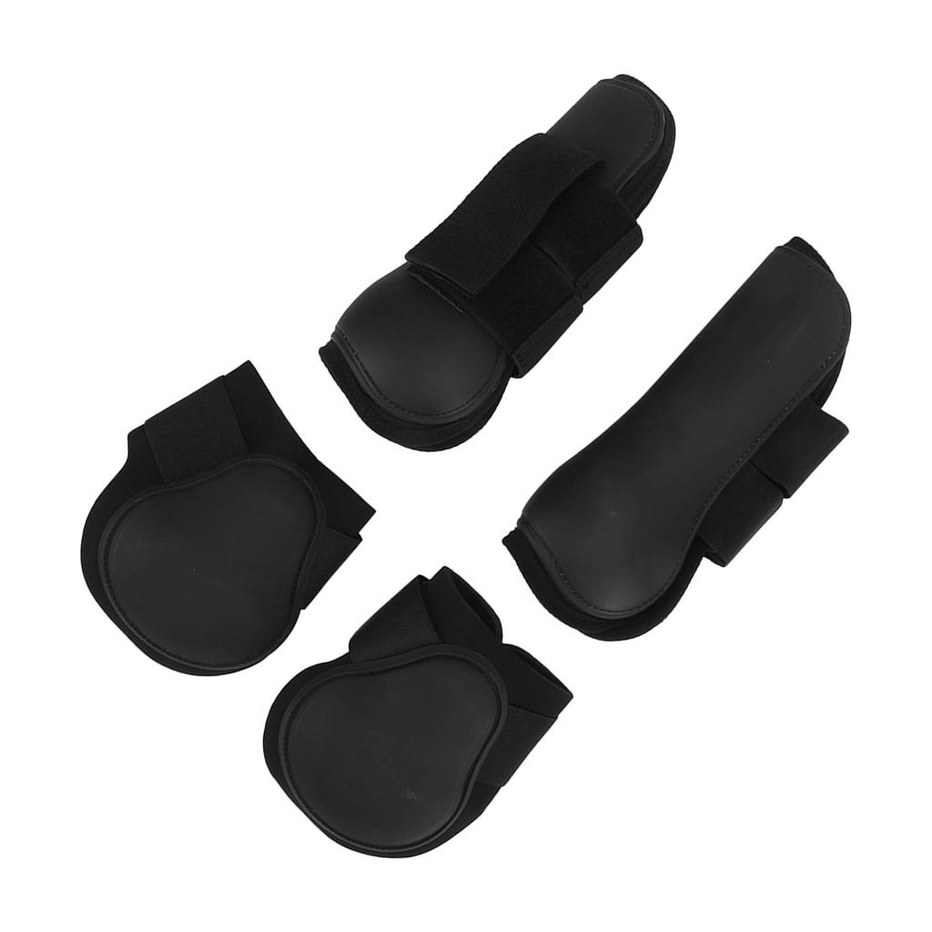 4Pcs Horse Front Rear Leg Boots Obstacle Jumping Leggings Boots Horse Leg Protection GearBlack M