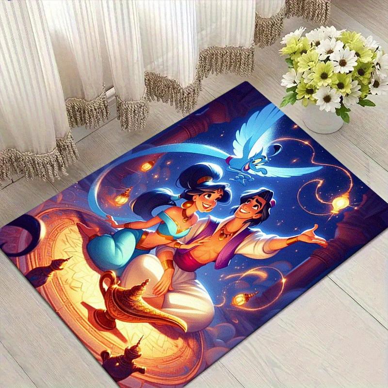 

1pc Aladdin Pattern Area Rug Soft Flannel Floor Mat for Living Room,Office,Bedroom and Carpet,Sofa Coffee Table Floor Mat 60cm by 90cm
