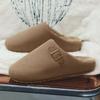 New Style Outerwear-Able Men'S Padded Slippers Baotou Cotton Slippers, Warm Cotton Shoes For Autumn And Winter