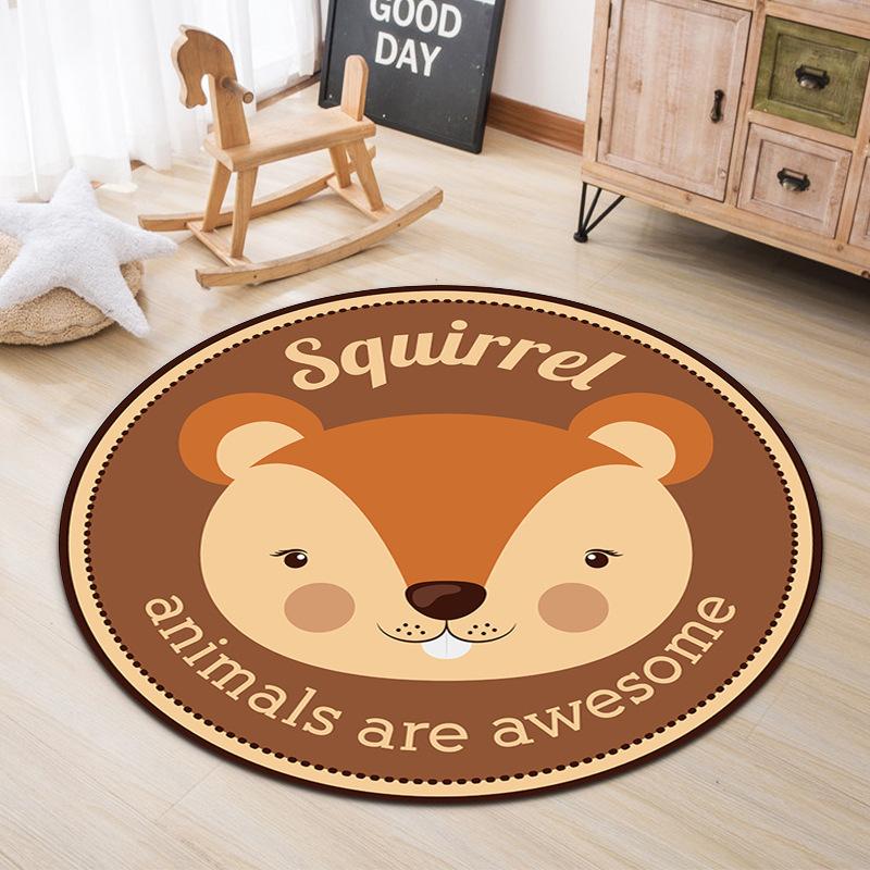 

Круглий килим з принтом єдинорога Милий жираф Мультяшна тварина Дитяча кімната Круглі килимки Спальня Крісло Килимок для вітальні Diameter 80cm