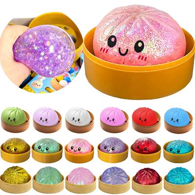 Pression de Ravioli Raviolis Squishies Mignon Coloré Petit Pain Jouet Montée Lente Soulagement du Stress Jouet Fidget pour Enfants Adultes Cadeau Anti-Anxiété