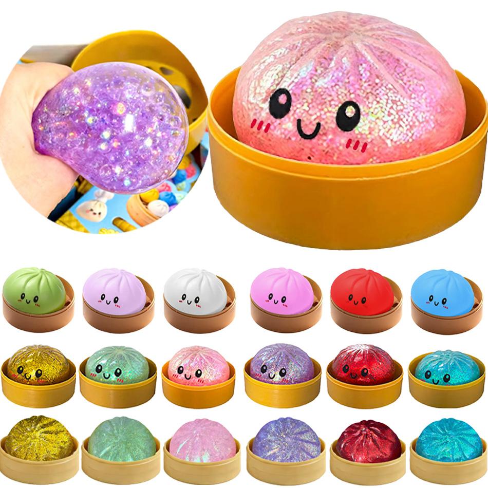 Blizgus koldūnas Squishy su dėžute Koldūnai Sensorinis gniuždymo žaislas Streso malšinimui Gerbėjų dovana