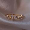 New Cute Colorful Zircon Flower Ring For Women Girl Fashion Vintage Zircon Adjustable Rings Jewelry Gift