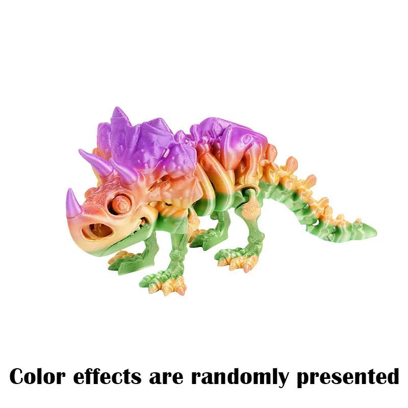 3D Printed Dragon Dinosaur Model Joints Can Move Freely Desktop Craft Ornament Gifts for Kids For Landscaping Decoration