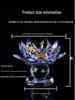 Seven-Color Lotus Crystal Glass Candle Holder for Buddhist Offering Table