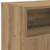 TV Cabinet with RGB LED Lights Artisan Oak Finish 120 x 30 x 50 cm