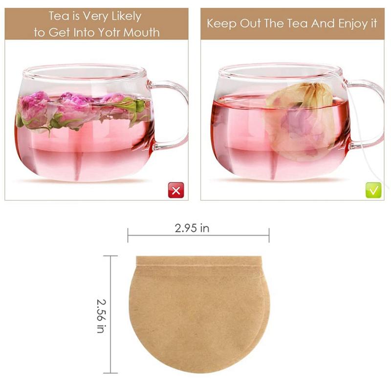 

ABWR-600PCS Tea Filter Bags, Disposable Tea Filter Bags Paper Tea Infuser Drawstring Empty Tea Bags For Loose Tea And Coffee