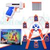 Soft Bullet Toy Gun Electric Rotating Target Manual Gun Pistol Toy Target Toy Set Sport Toy Gun Gift