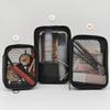 Mesh Makeup Bag, 3 Pcs Makeup Bag Set, Lightweight Mesh Cosmetic Bag with Zipper (S, M, L)
