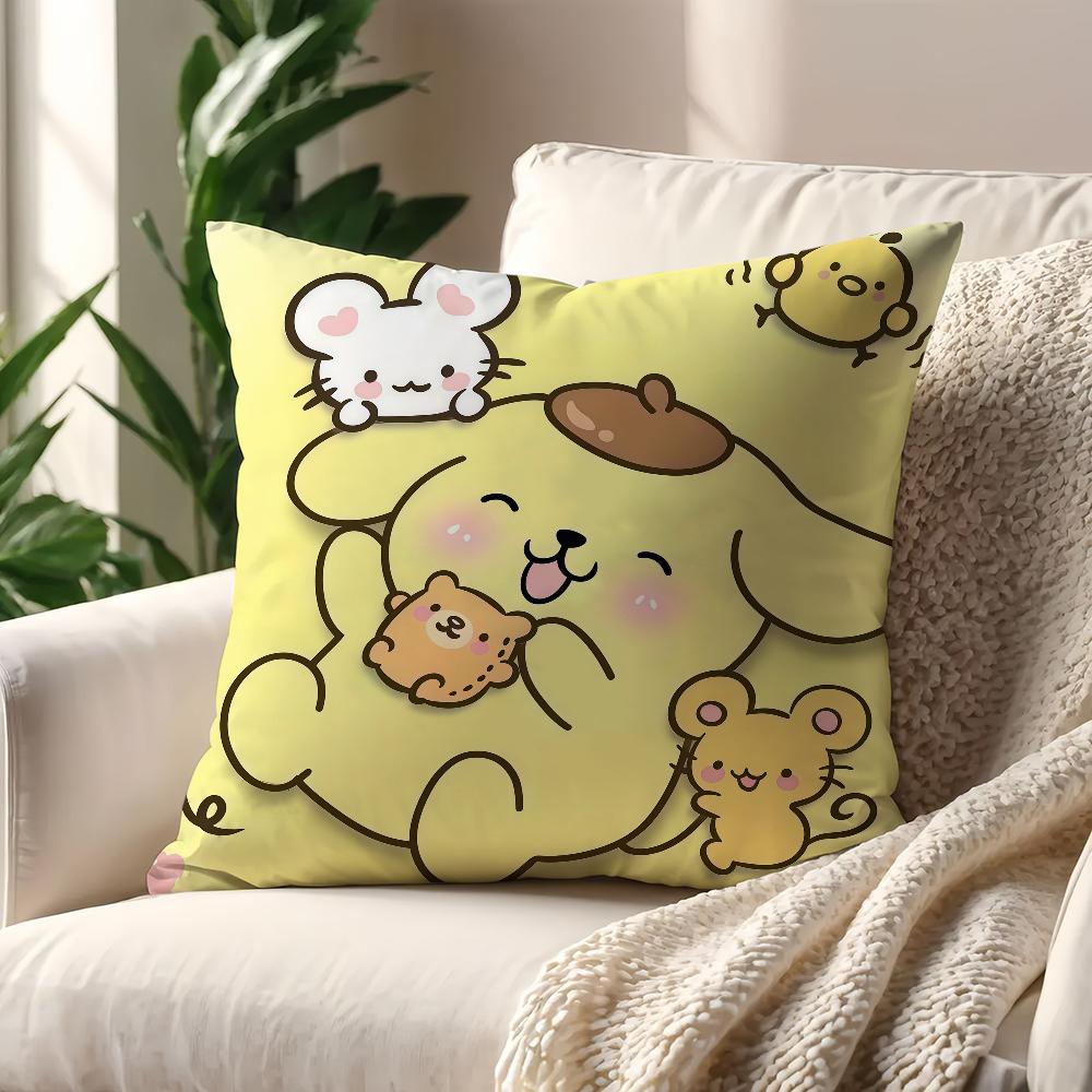 Kawaii PPompompurin cushion cover For Pillow Printing Sofa Decoration Home Car Room Coffee Shop Office Nordic Simplicity