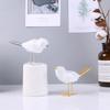 Resin Cute Bird Figurine European Ornaments Geometric Origami Animal Statue Home Office Bird Sculpture Abstract Home Decor