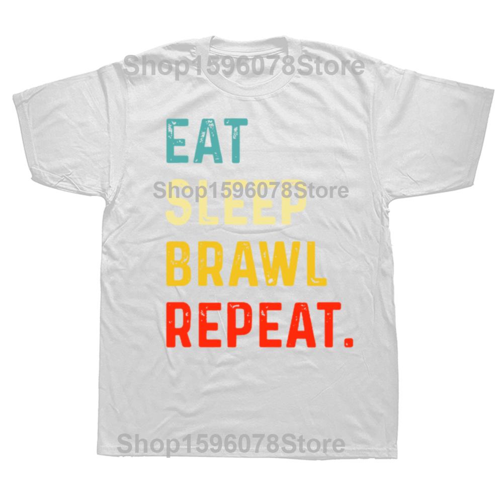 Casual Wear Eat Sleep Brawl Repeat Gamer Mobile Game Brawl with Stars T-Shirt Graphics Fitted T Shirts Women Men Clothing Top