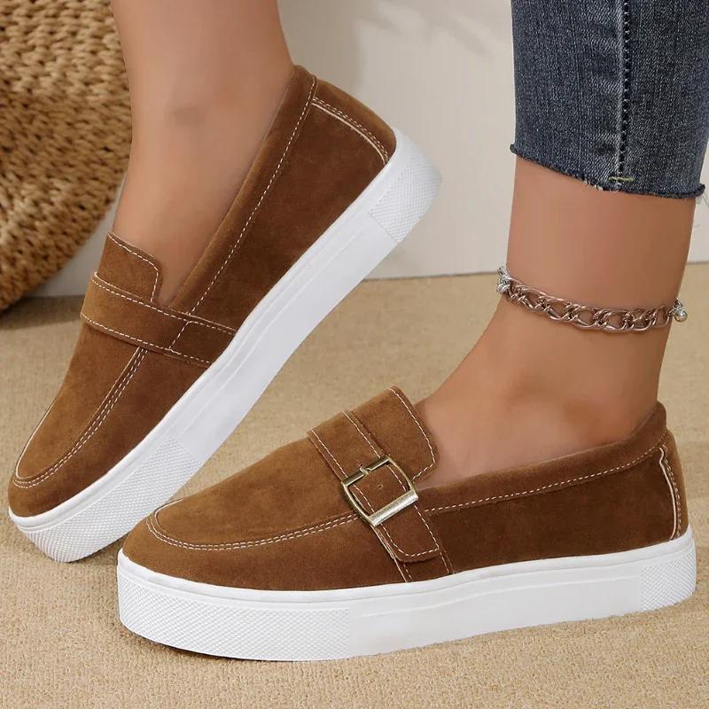 Fashion Women Fashion Walking Baotou Comfortable Sneakers Women Outdoor Slip On Wedge Casual Flat Shoes Spring Autumn Zapatos De Mujer