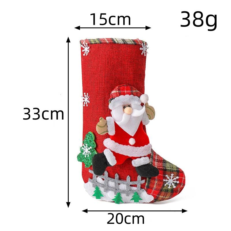

Рождественские чулки, милые подвесные украшения в виде Санты, рождественские носки с оленями, подарочный пакет для конфет, домашний декор для вечеринки и праздника as picture красный