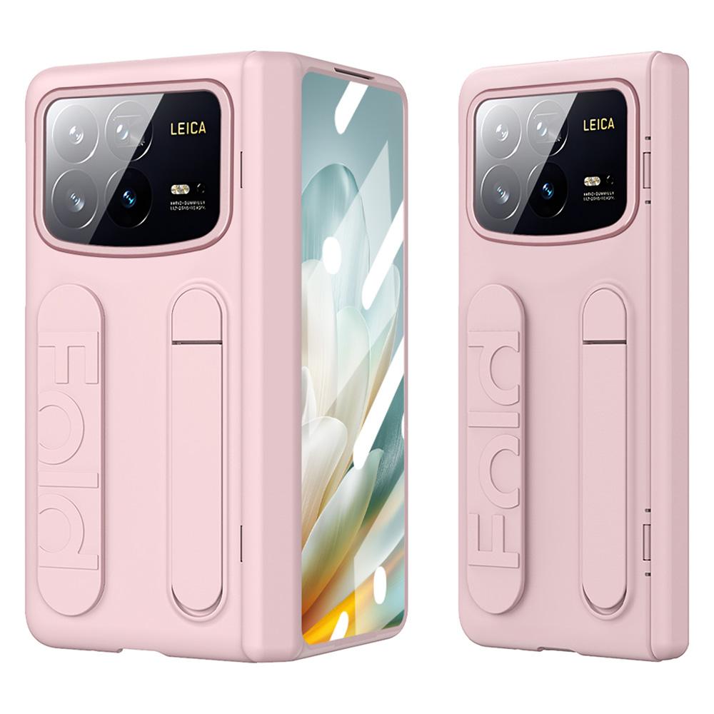 

Для Xiaomi Mix Fold 4 5G Чехол Подставка Ремешок PC Чехол для телефона с Защитной пленкой из закаленного стекла Pink