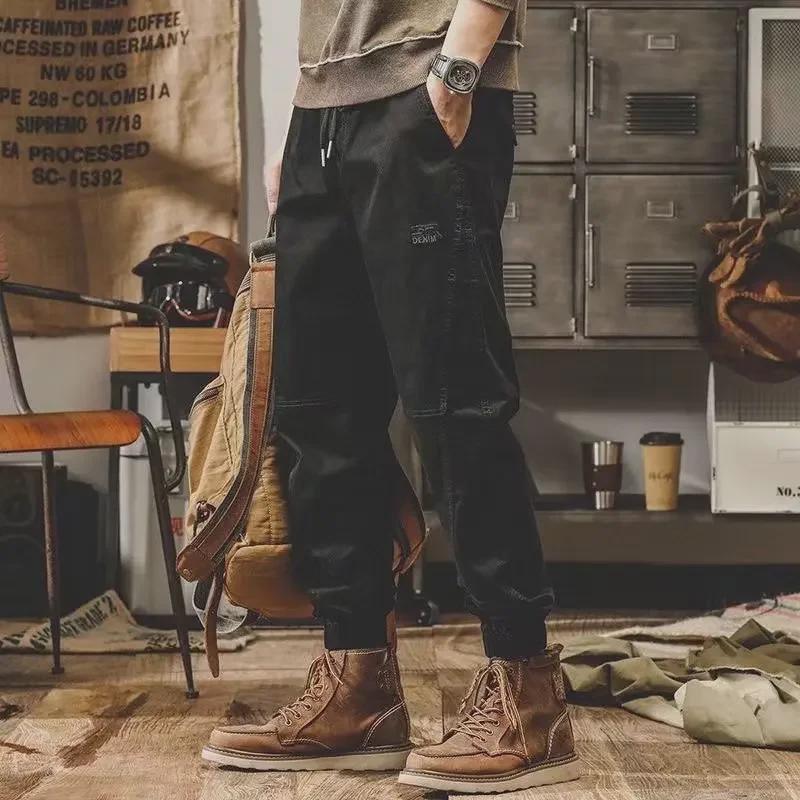 Men's American Retro Loose-Fit Wide-Leg Overalls - Autumn Casual Straight Pants