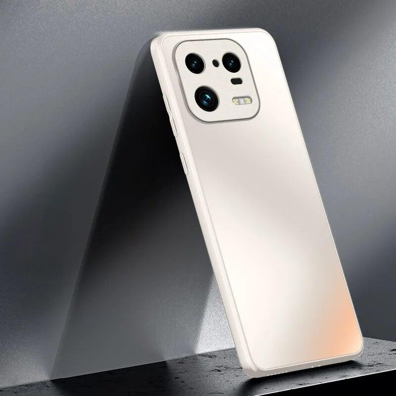 AG Silicon Matte Glass Case for Xiaomi Mi 14 13 13T 12 12x 12T 11 Ultra 10 Poco F3 F4 F5 Pro Frosted Camera Lens Shockproof Protective Case