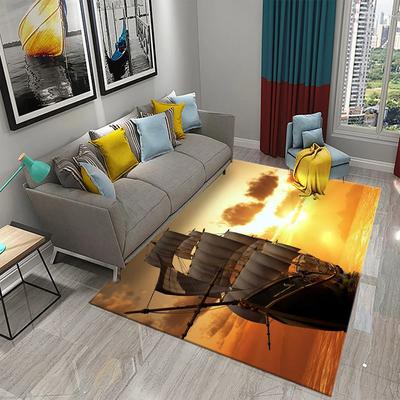 Vintage Pirate Ship Carpet Nordic Style Rugs for Bedroom Living Room Doormat Balcony Decor Floor Mats Bathroom Anti-Slip Doormat