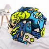1PC Monsters Fantasy Automatic Windproof Umbrella 8 Rib Portable Folding Black Iron Frame for Outdoor, Beach, Travel, Beach Umbrella,S39