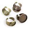 12/14/16/18/20/25mm 6 Colors Bronze Silver Plated Brass Adjustable Ring Setting Blank/Base,Fit 12-25mm Glass Cabochons Bezels