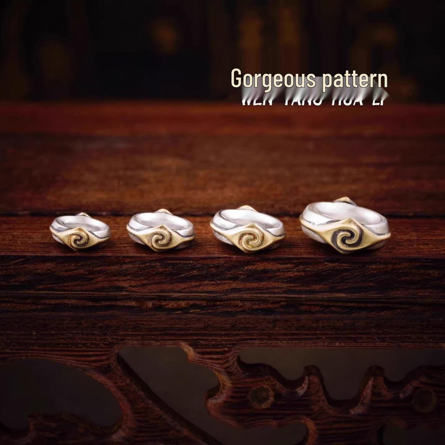 Tibetan-Style Cultural Bead Ring Spacer: Retro DIY Accessory Small