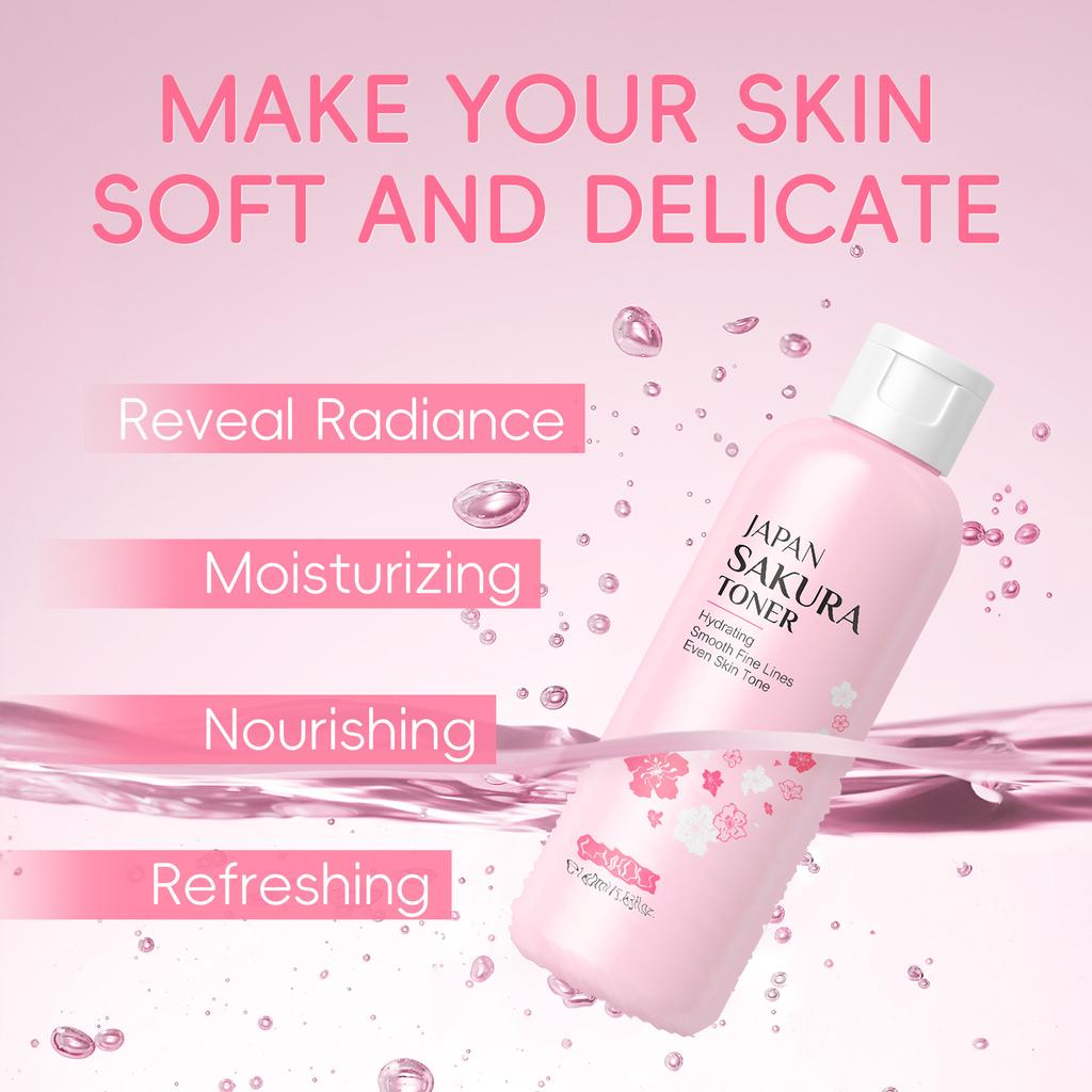 Toner LAIKOU Sakura, Folosit pentru Uniformizarea Tonului Pielii, Albire și Reducerea Petelor, 160ml