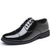 Men's leather shoes business inner height increase pointed lace-up British Korean version three-joint youth formal men's shoes soft sole summer