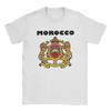 MAROC T-shirts avec badge Lion pour Hommes 100% Coton T-shirts Vintage Col Rond T-shirts Manches Courtes Vêtements Nouvelle Arrivée
