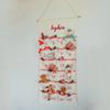 Custom Advent Calendar Hanging Fabric Calendar with Pockets Christmas Countdown for Kids Festive Home Decor Ideal Christmas Gift