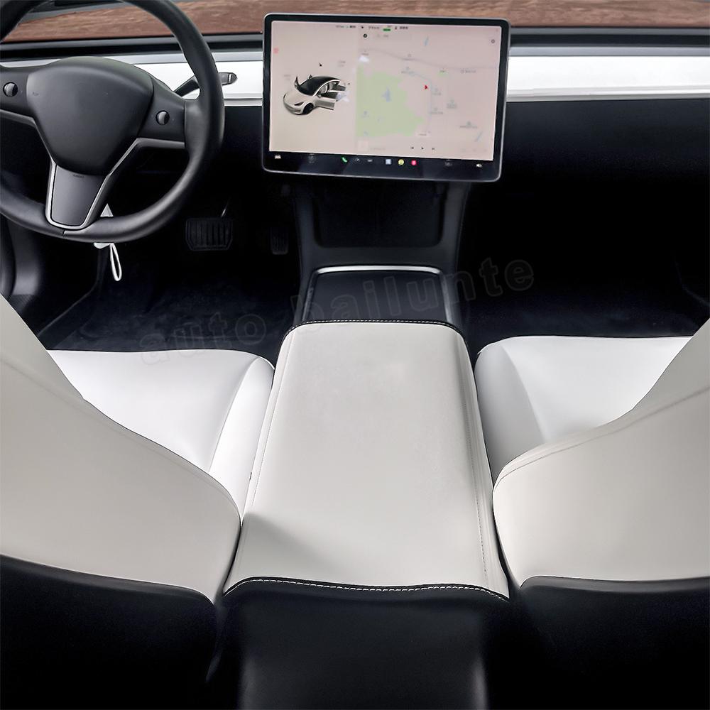 For Tesla Model 3 Model Y 2023 2022 -2017 Car Armrest Box Cover Central Control Armrest Decoration Interior Car