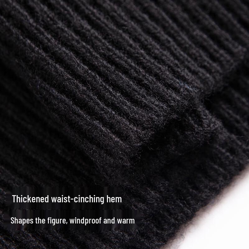 Men's 100% Merino Wool Zipper Stand Collar Sweater