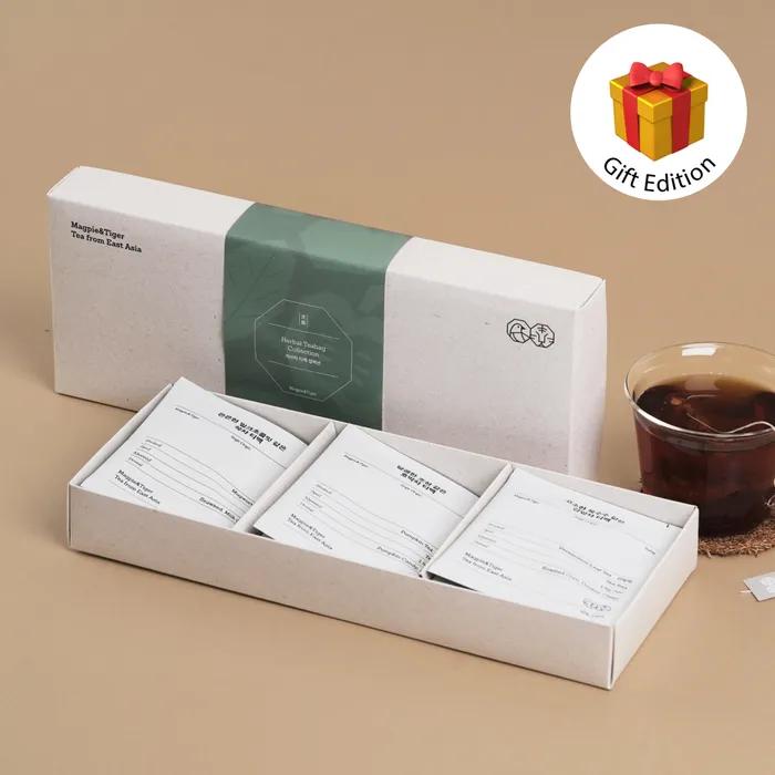 [Gift Set] Non-caffeine Herbal Tea Bag Collection - Mugwort Tea/Persimmon Leaf Tea/Pumpkin Tea (12 pieces)