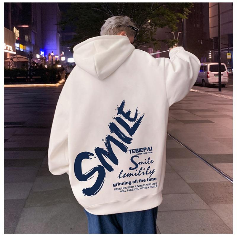 Men S Oversized Fleece Hoodie American Retro Hip Hop Style