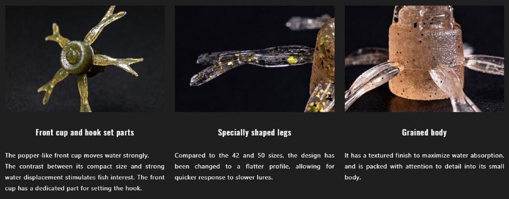 Jackall Soft Lure Jimmy Henge Micro Kuwase Smoke (9638)