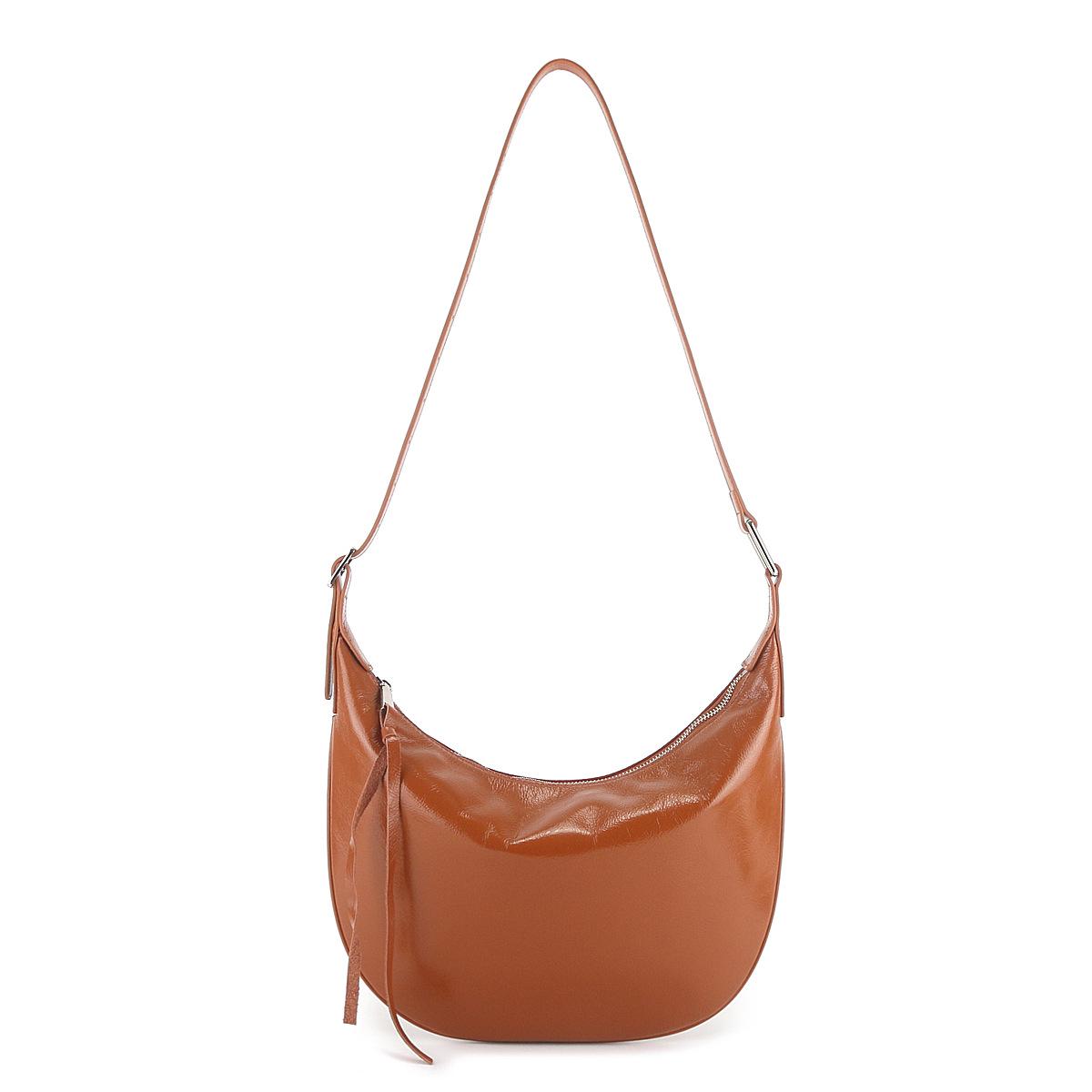 

Женская сумка-пельмень из коровьей кожи с масляной восковой пропиткой 2025 года - Элегантная на одно плечо через плечо