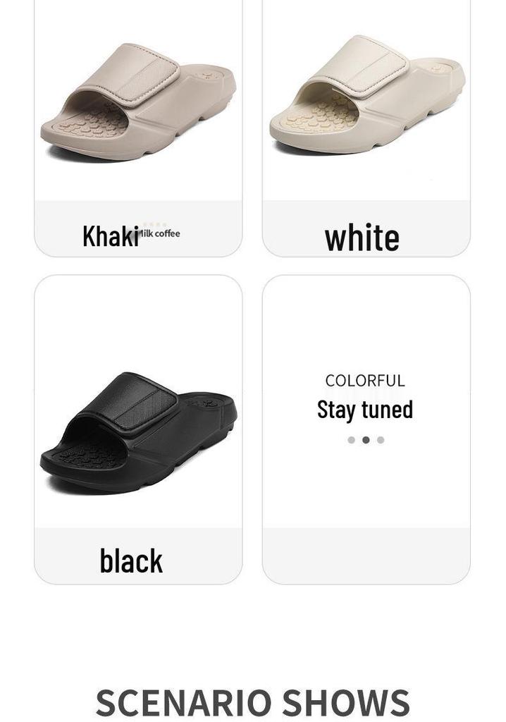 Summer Comfort Massage Slippers: Lightweight Shock-Absorbing Single Strap Sandals for Outdoor and Beach, Available In Large Sizes.
