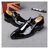 men's fashion party prom dress shoes slip-on patent leather oxfords shoe breathable summer loafers  designer trend footwear
